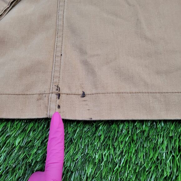 Vintage 60s Lee Snap Button Shirt XL 24x29 Khaki Brown USA - Picture 12 of 14